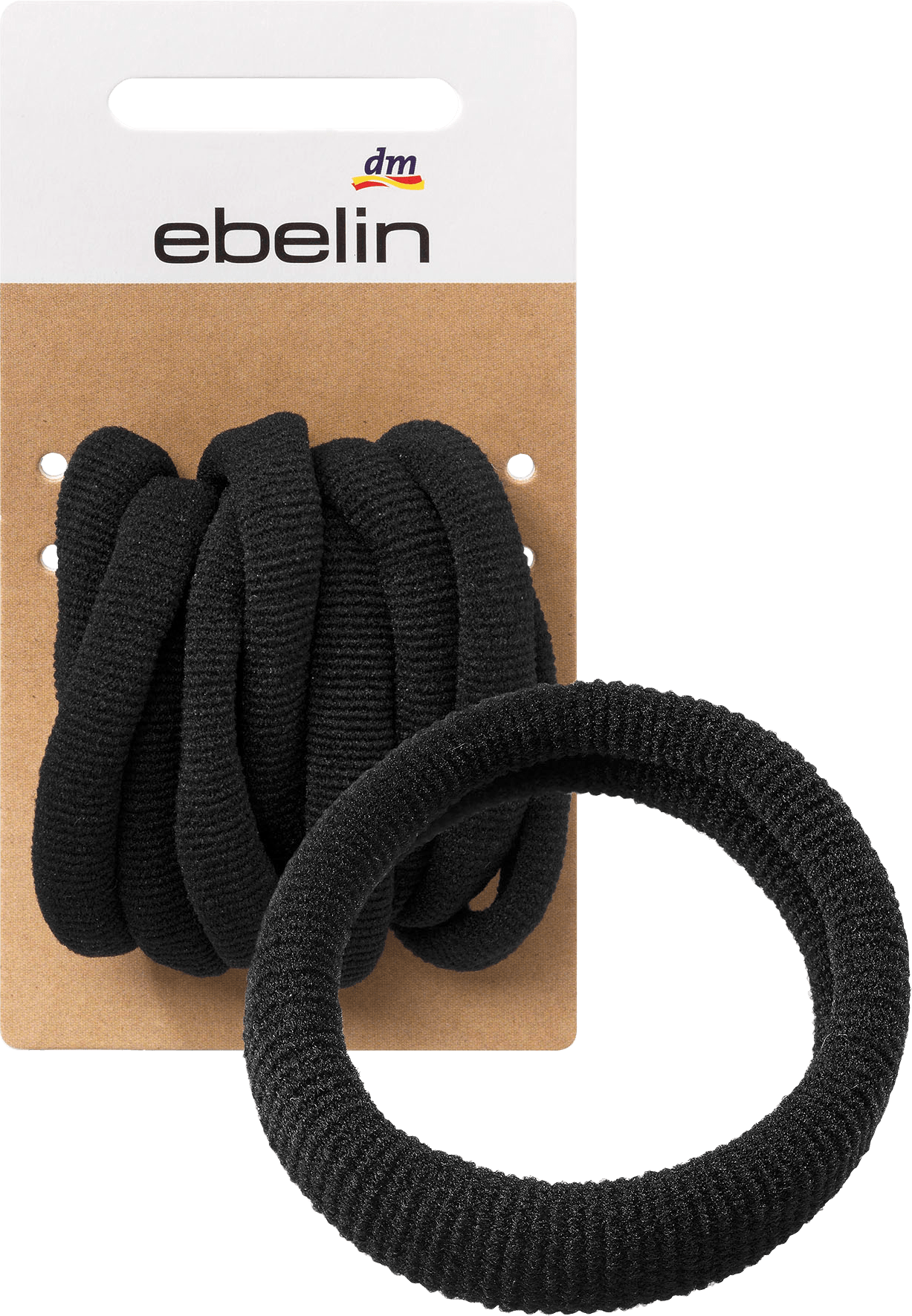 ebelin Hair Ties Black, 9 Pcs
