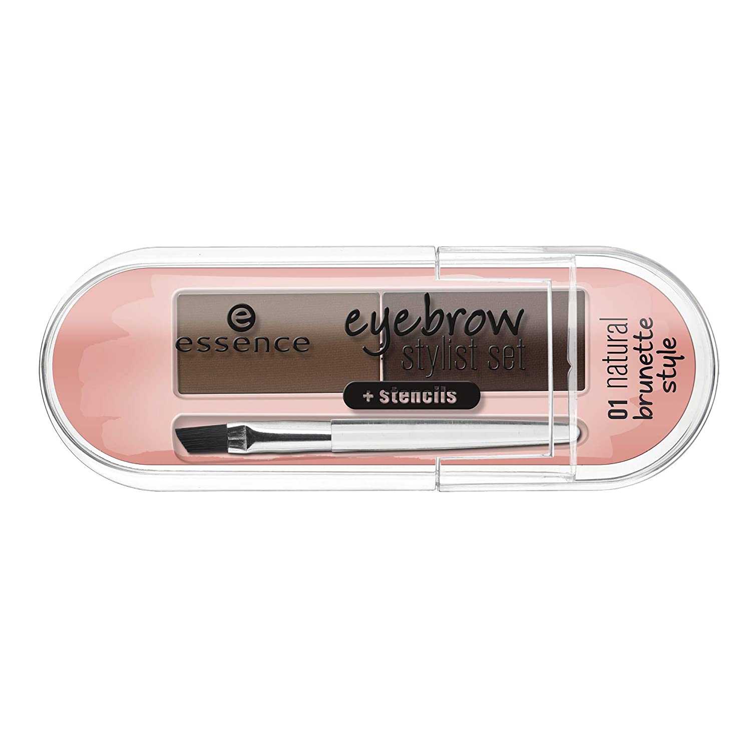 essence cosmetics essence - Eyebrow set - eyebrow stylist set - 01 - natural brunette style, ‎brown