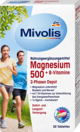 Mivolis Magnesium 500 + B vitamins 2-phase depot, tablets 30 pieces, 45 g