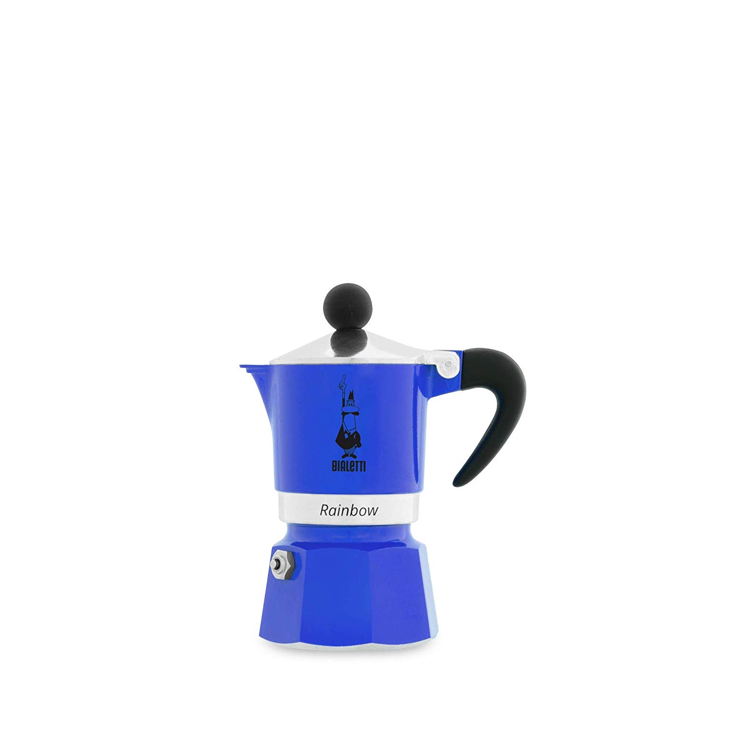 Bialetti 'Rainbow For 1 Cup Moka Pot Espresso Coffee Maker in Aluminium 30 x 20 x 15
