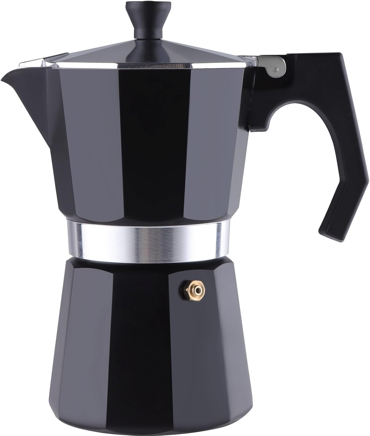 wedrink Espresso Maker 6 Cups Mocha Pot 300 ml Aluminium Espresso Machine Mocha Pot Italian Coffee Maker, Black