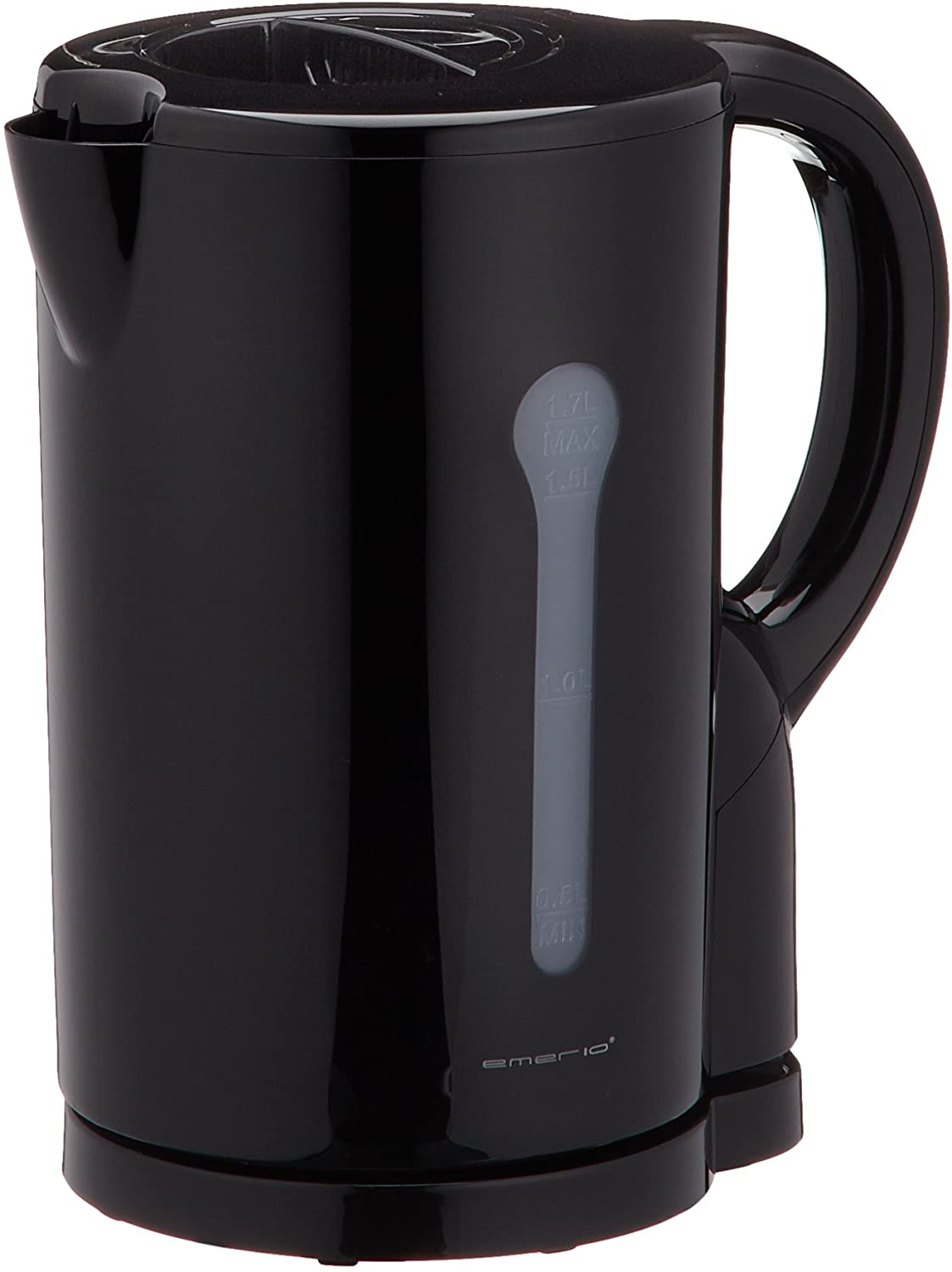 Emerio Kettle, 1.7 L, plastic, black, 2200 W
