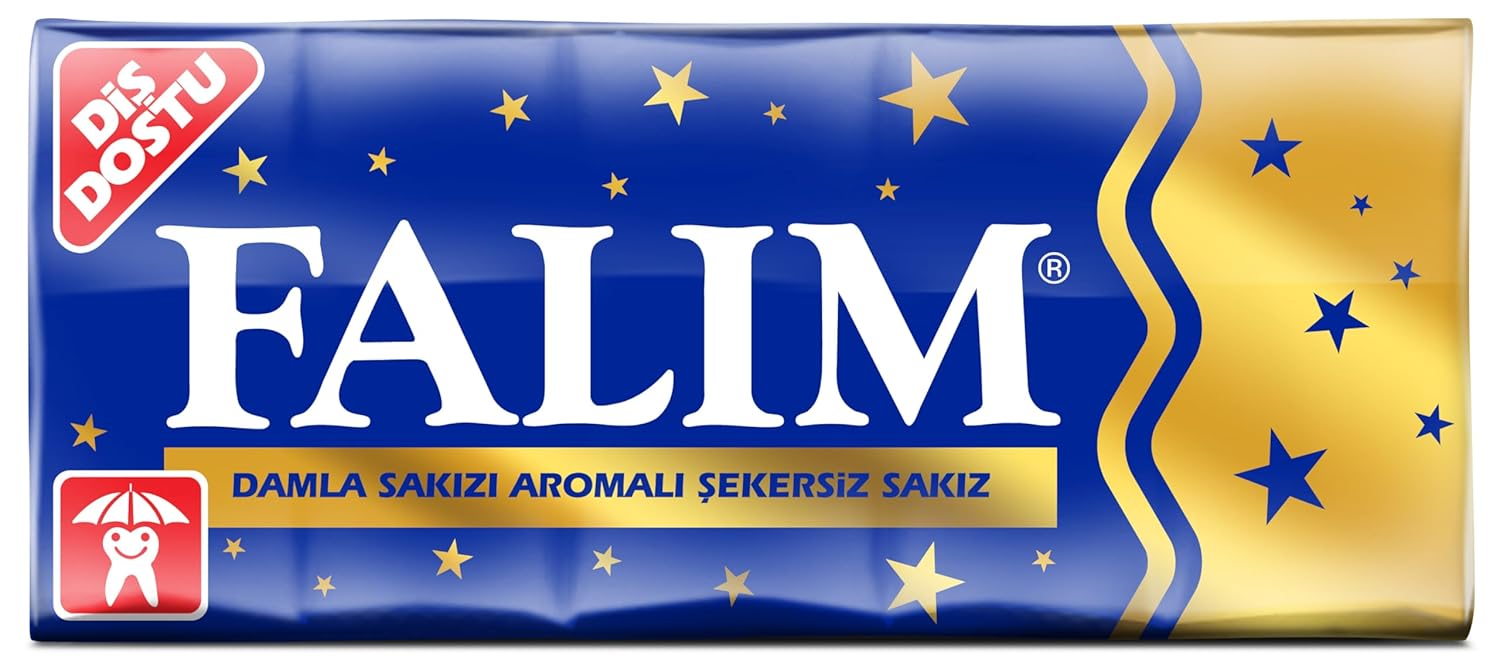 Falim Mastic, Chewing Gum, Damla, Box, sugar free (20 x 5 Pieces / 140 g)