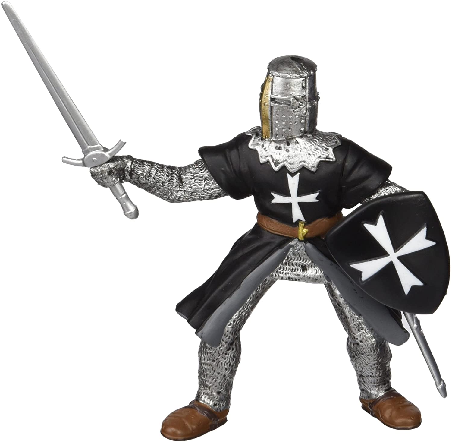 Papo 39938 World of the Middle Ages Knight of John with Sword, Multi-Colour