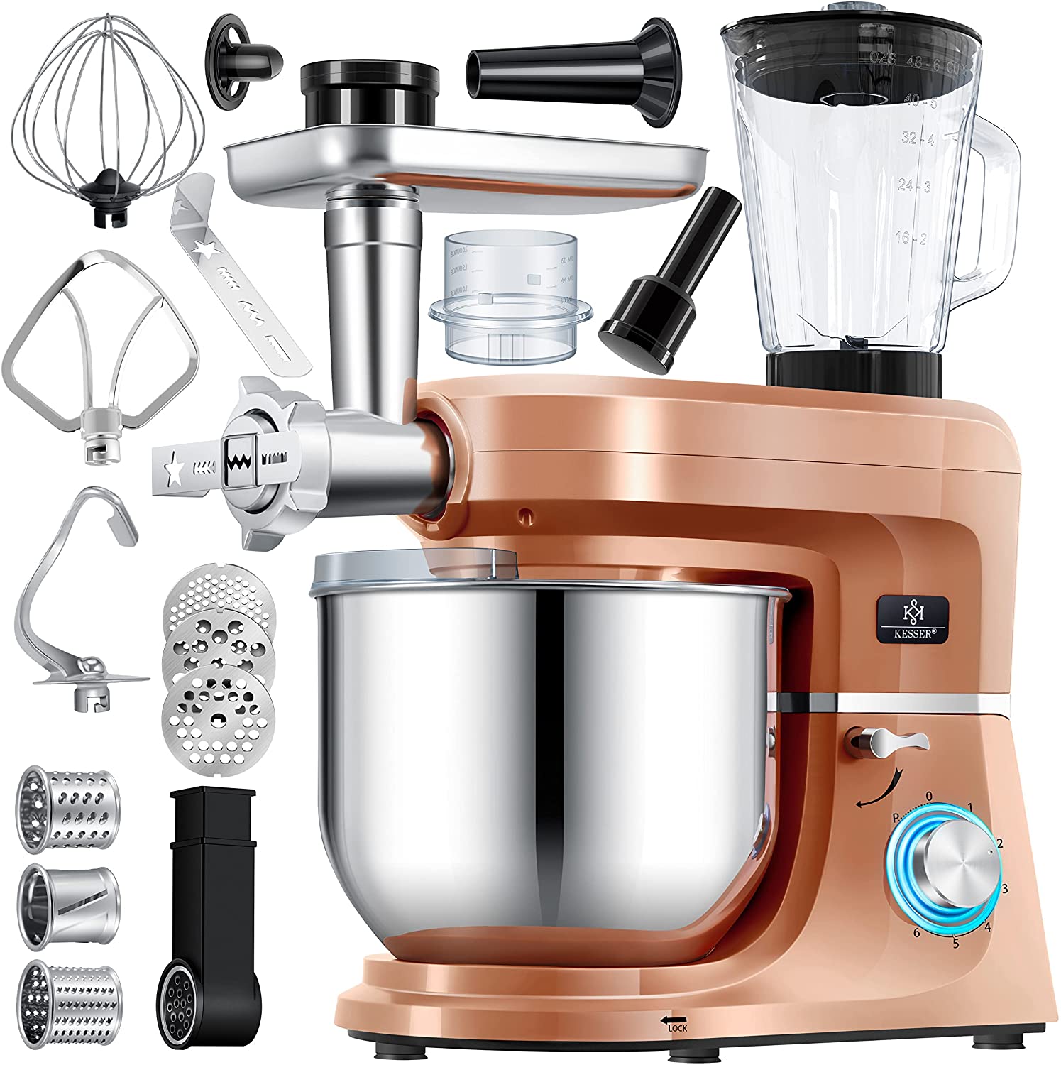 KESSER® 3-in-1 Universal Food Processor K-KM 3000 with Meat Mincer Kneading