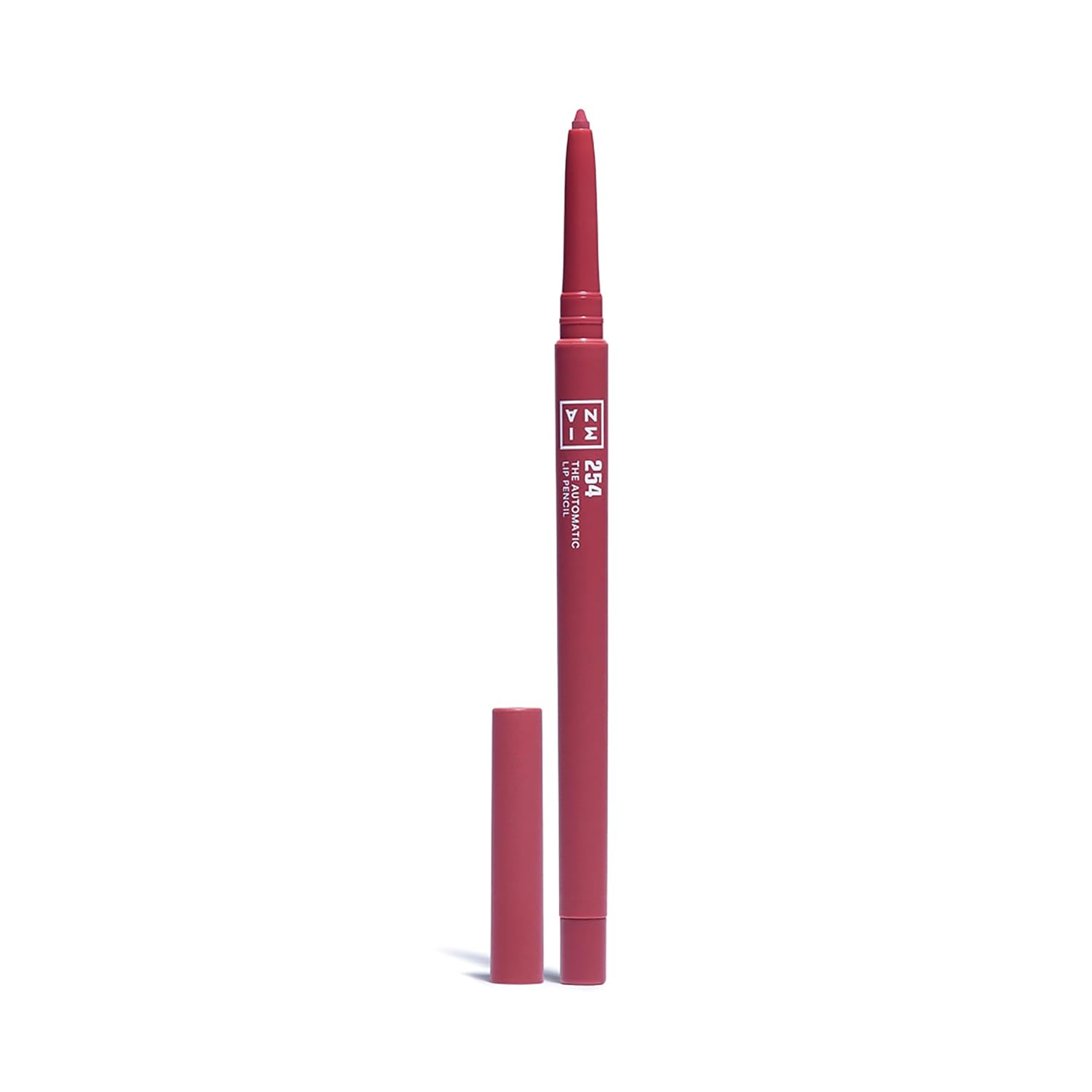 3INA MAKEUP - The Automatic Lip Pencil 254 - Dark Pink Nude Lip Liner Waterproof - Lip Liner for Fuller Lips - Automatic Lip Liner - Vegan - Cruelty Free