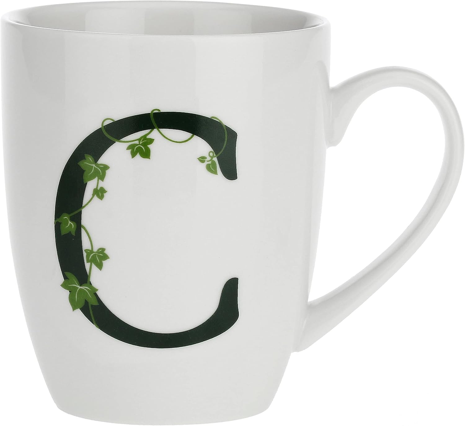 la Porcellana Mug Letter C, Porcelain White, 12 x 12 x 3 cm