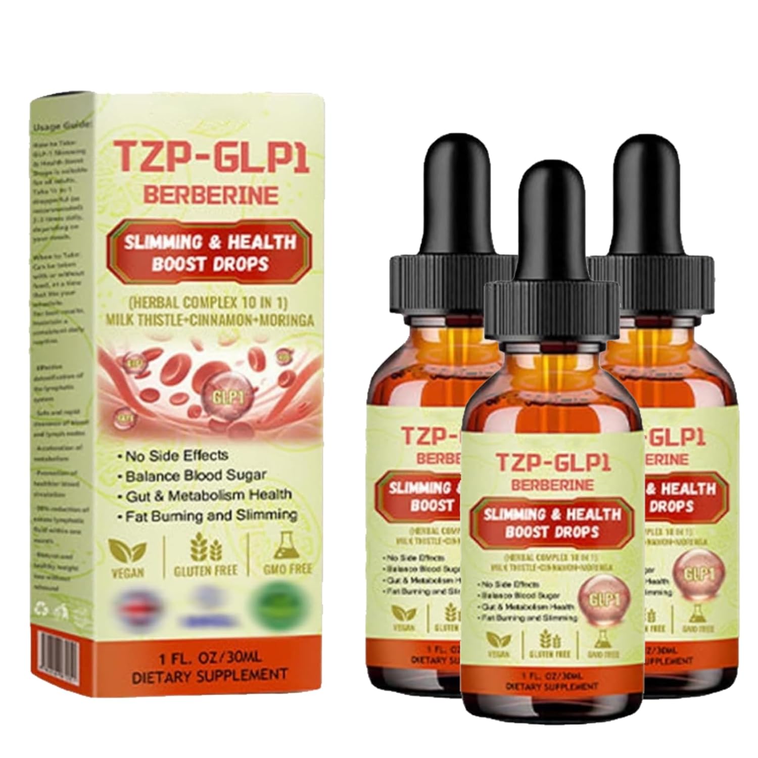 Generic Todahof Tzp-Glp1 Boost Drops, GLP-1 Health Boost Drops, HHVB GLP-1 Drops, GLP-1 Drop for Women and Men (3 Pieces)