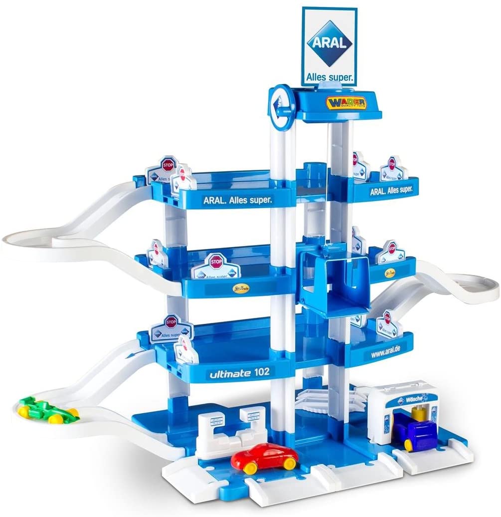 Wader Quality Toys Wader Parking Garage House Aral Ii, 4 Levels + Autos