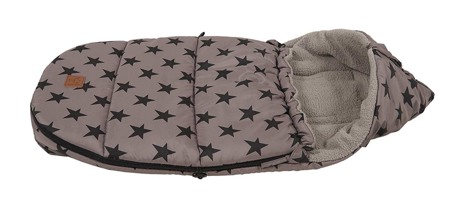 Kaiser 6538724 Baby Car Seat Footmuff Star Print Outdoor Grey