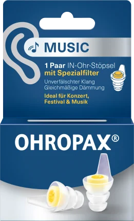 Ohropax ear plugs Music, 2 pcs