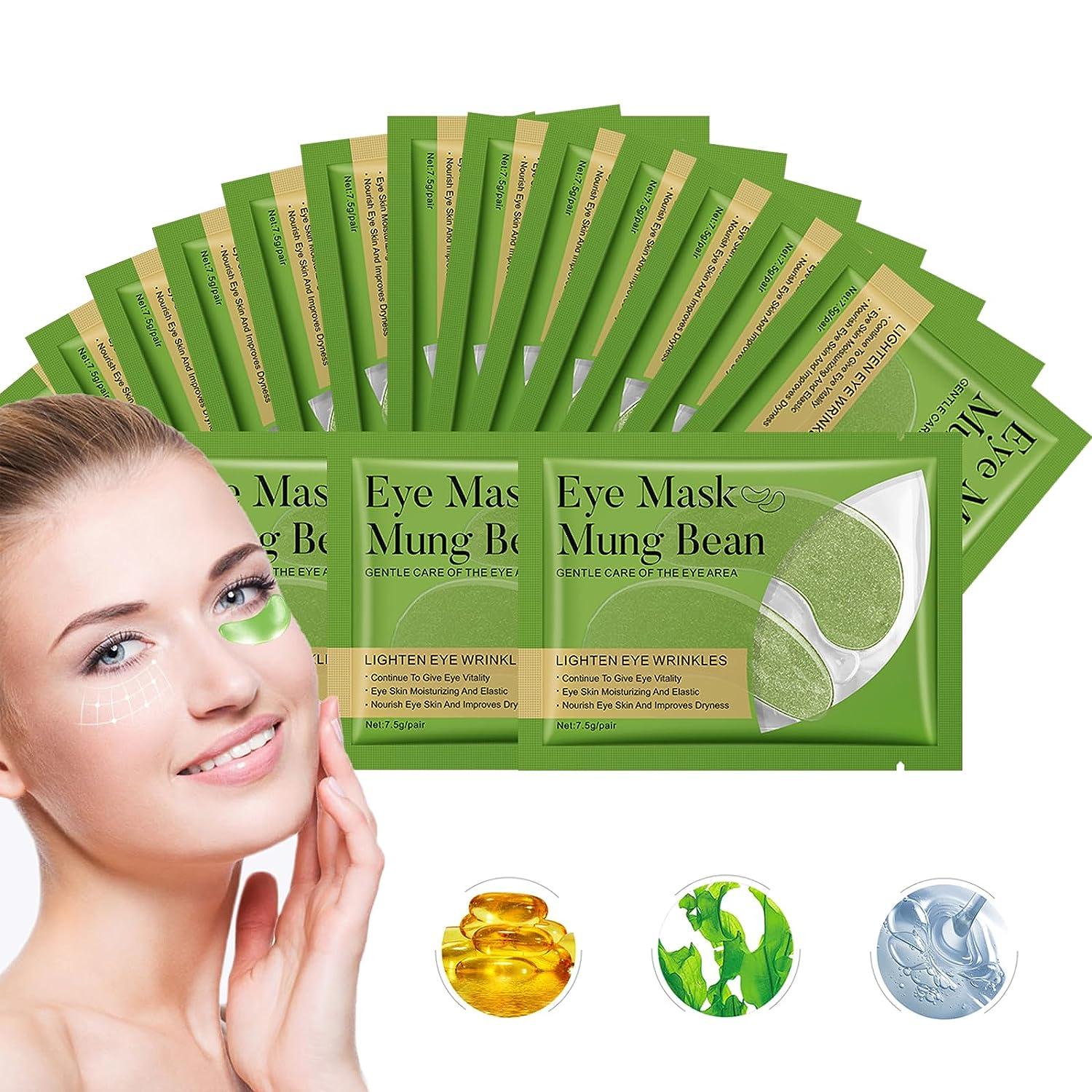 HOUSN 32 pieces eye masks, eye mask against guge rings, deep hydration eye pad mask, hyaluronic acid eye mask, eye pads against guge rings, remove dark circles, wrinkles, eye bags, puffiness