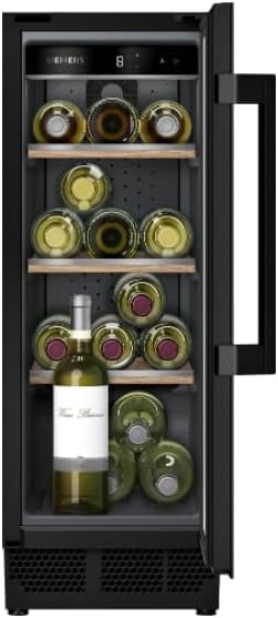 Siemens KU20WVHF0 iQ500 Wine Fridge 82 x 30 cm 21 Bottles Temperature 5-20 °C 58 L Black