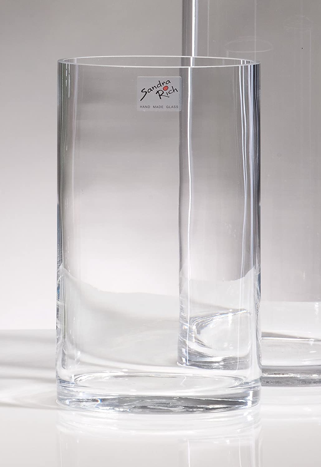 Sandra Rich Glass Vase Cyli Glass Table Flower Vase Cylindrical Vase 20 cm