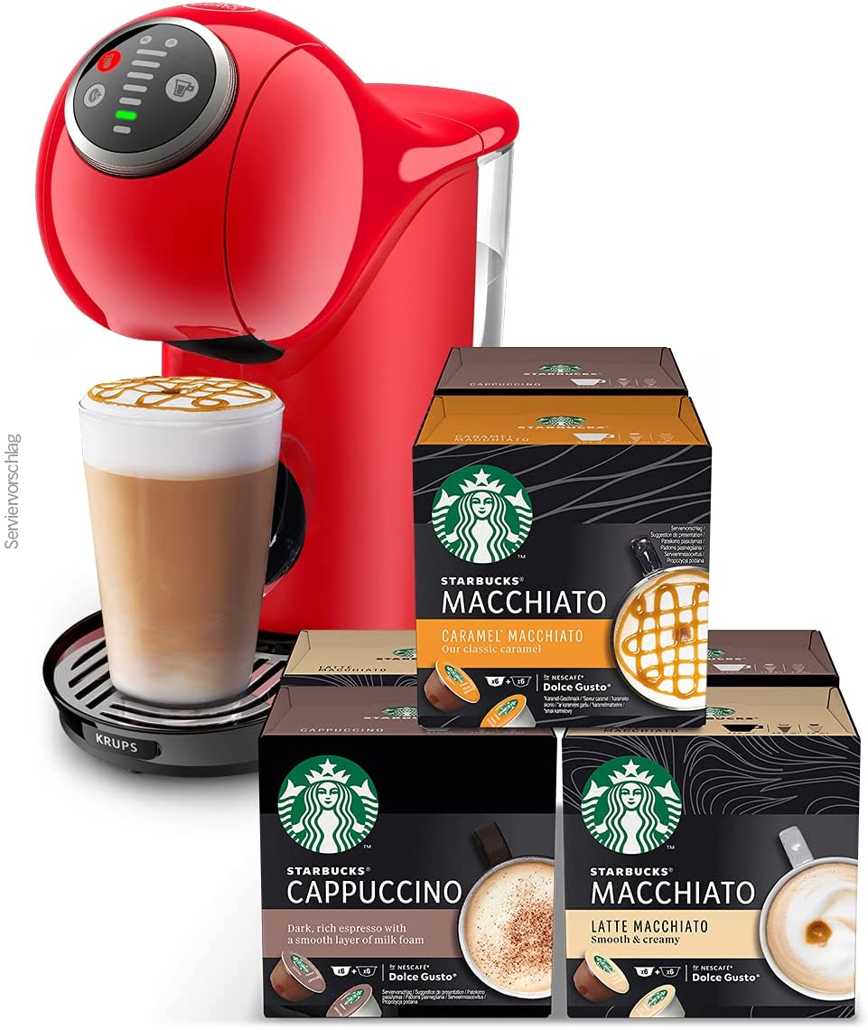 Krups NESCAFÉ Dolce Gusto Genio S Capsule Machine, Hot and Cold Drinks, 15 Bar Pump Pressure, 0.8 L Water Tank