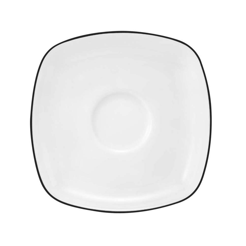 Seltmann Weiden Lido Black Line 10826 Square Tea Saucer 13 cm