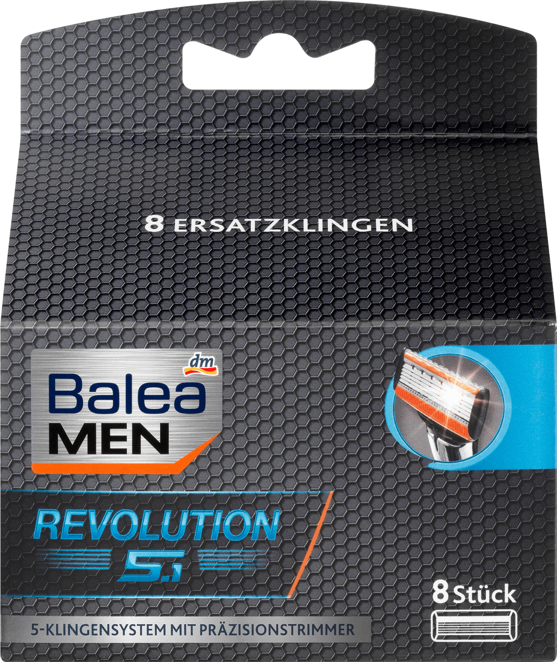 Balea MEN Revolution 5.1 Razor Blades, 8 Pcs