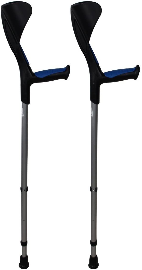 Queraltó Pack 2 Crutches Advance Anatomic Handle Made Of Rubber – Blue