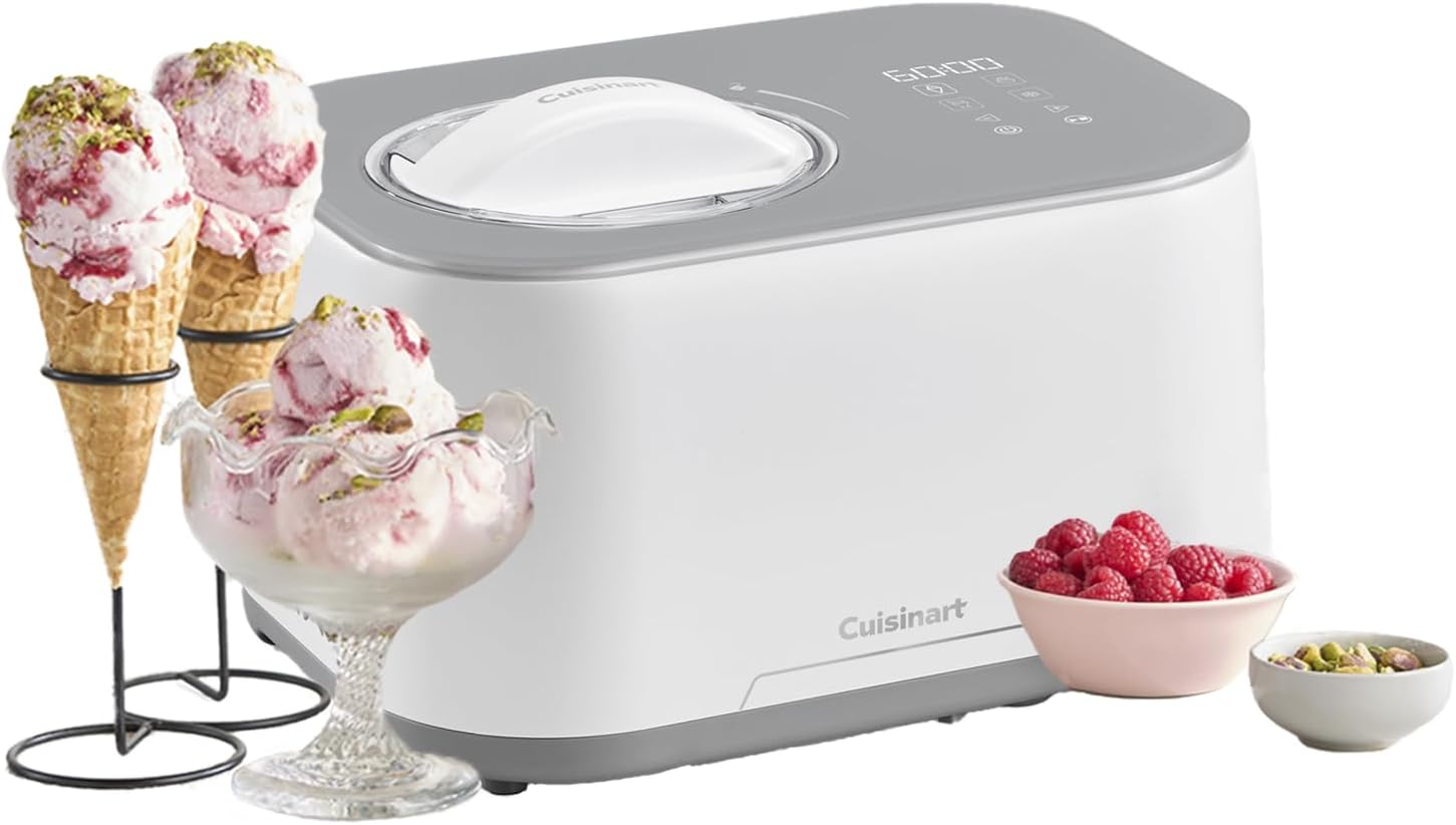 Cuisinart FreezeEase Self-Cooling Ice Cream Maker | 3 presets | Ice cream, sorbet, frozen yogurt | No Pre-Cooling Required | Ready in 40 Minutes | Cool hold function