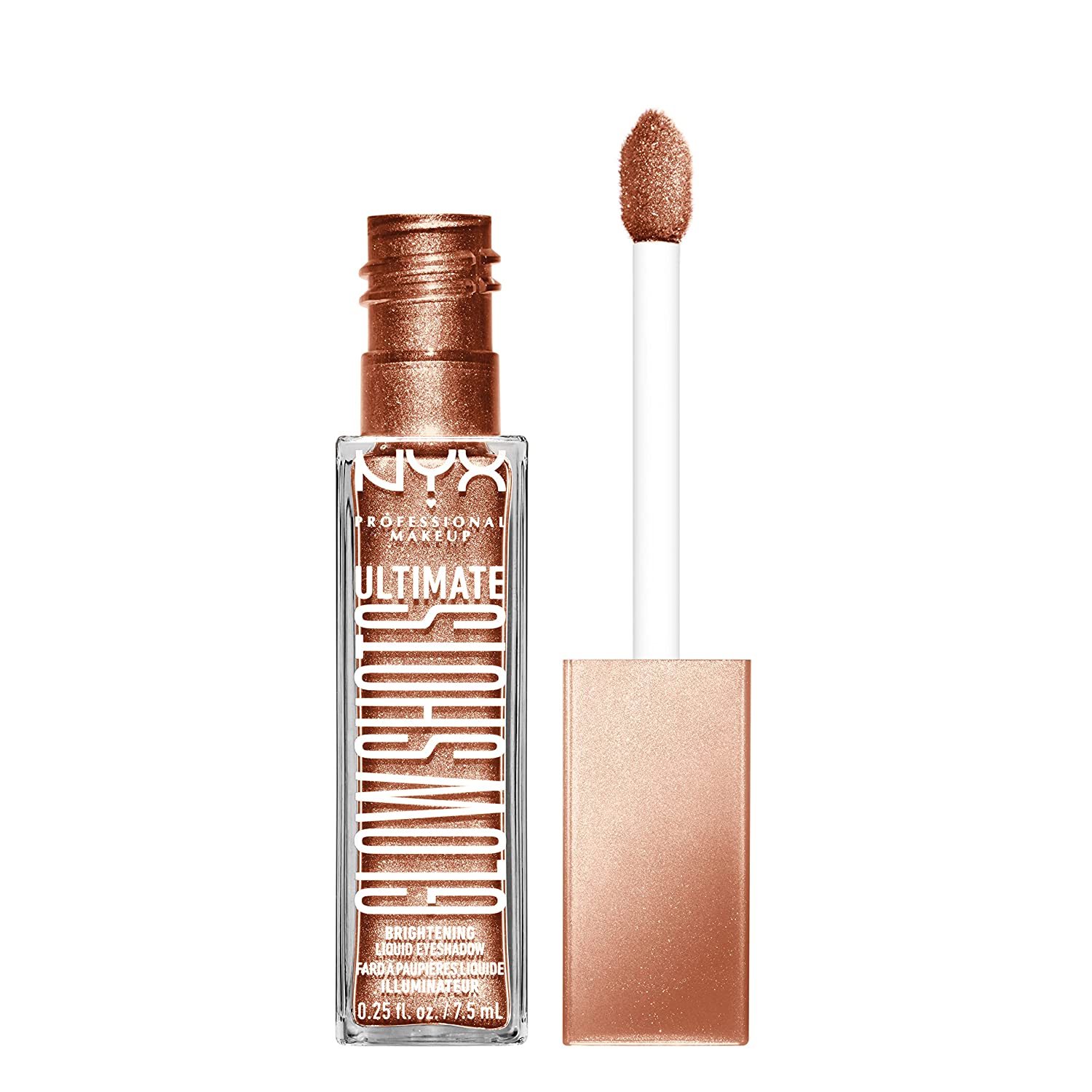 NYX Professional Makeup Liquid Eye Shadow, 12 Hours Lasting Non-Flaking & No Fallout, With Vitamin C, Ultimate Glow Shots, Golden Goji, ‎06