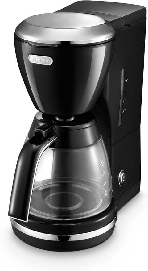 De'Longhi Store De\'Longhi icmo210bk Drip Coffee Maker Chrome Finish Black 17 x 27.4 x 34.6 cm