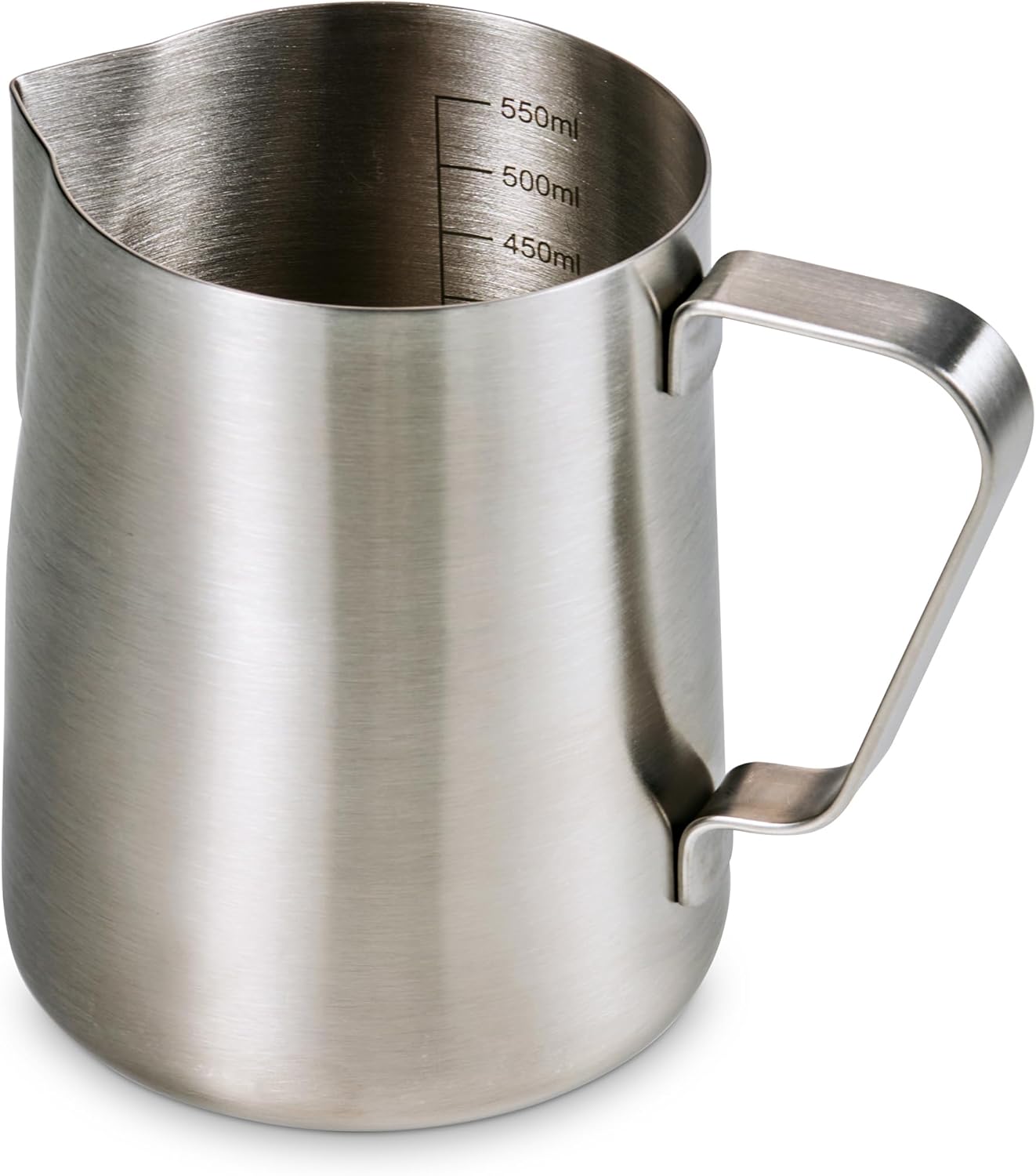 Tchibo Stainless Steel Milk Jug (600 ml), Barista Manual Milk Frothing Accessory, Stainless Steel