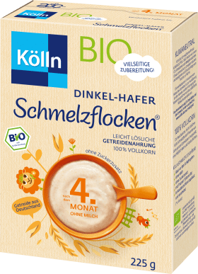 Kölln Cereal porridge Organic meltflakes Spelt oats after the 4th month, 225 g