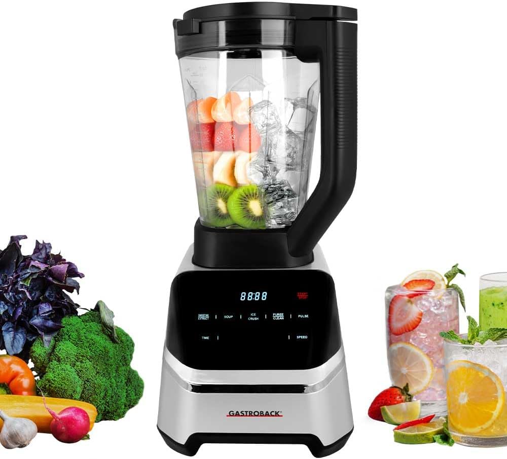 GASTROBACK Stand Mixer High Performance Mixer 2000 Watt - 2L Tritan Container, 40,000 RPM, 7 Programs (Soup Cooker, Smoothie, Ice Cubes) - Professional Blender Smoothie Maker, Food Processor and