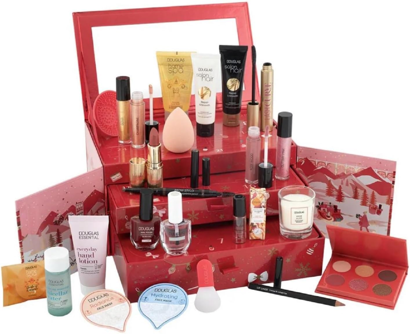 Jung DOUGLAS Advent Calendar 2023 Home Spa Beauty, Innovation, Women + Girls Cosmetics & Care Advent Calendar, 24 Gifts Worth €200, Skincare Woman, Advent Calendar Women