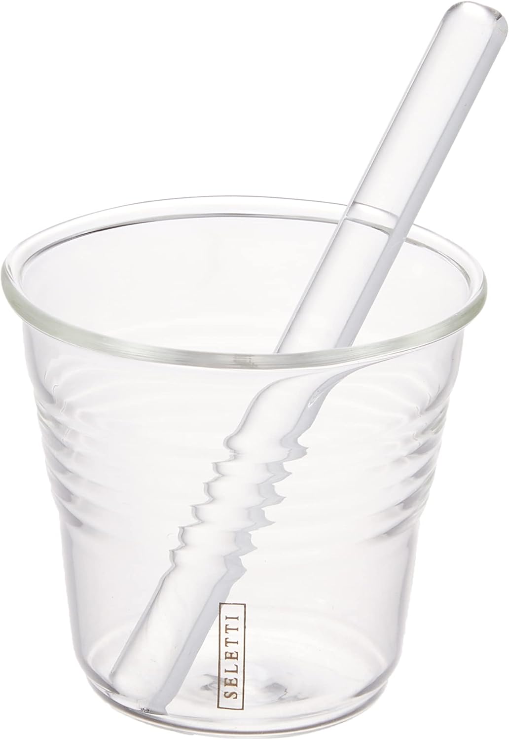 SELETTI Coffee Set 6 Cups + 6 STIRERS Glasses, 5.8 x 5.8 x 5.2 cm