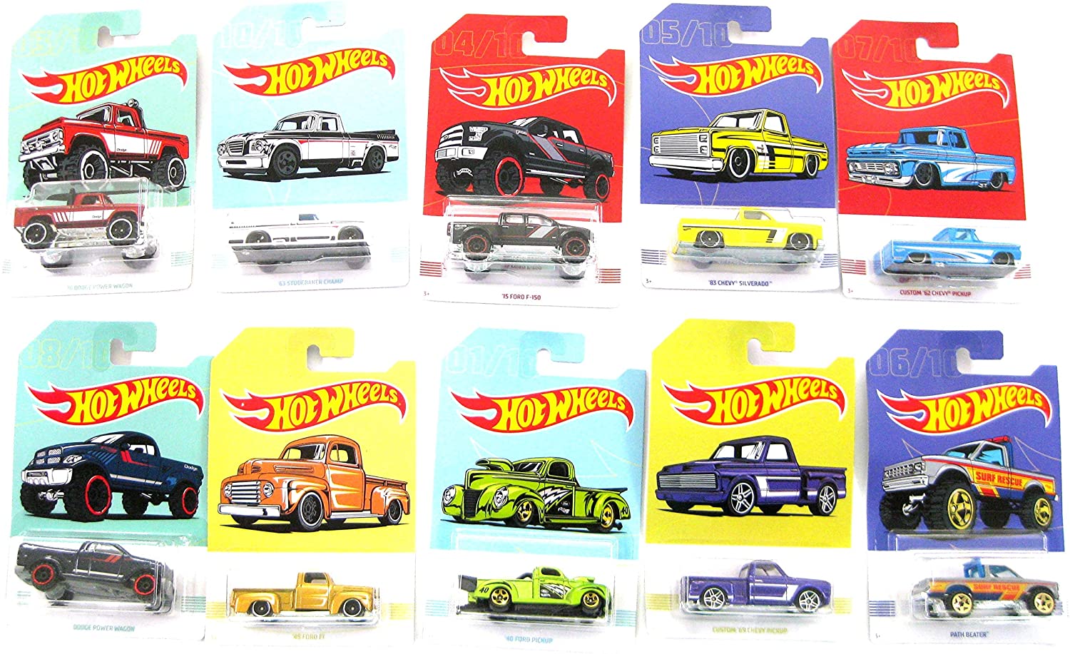 Hot Wheels Truck Series Set With 10 Models 1: 64