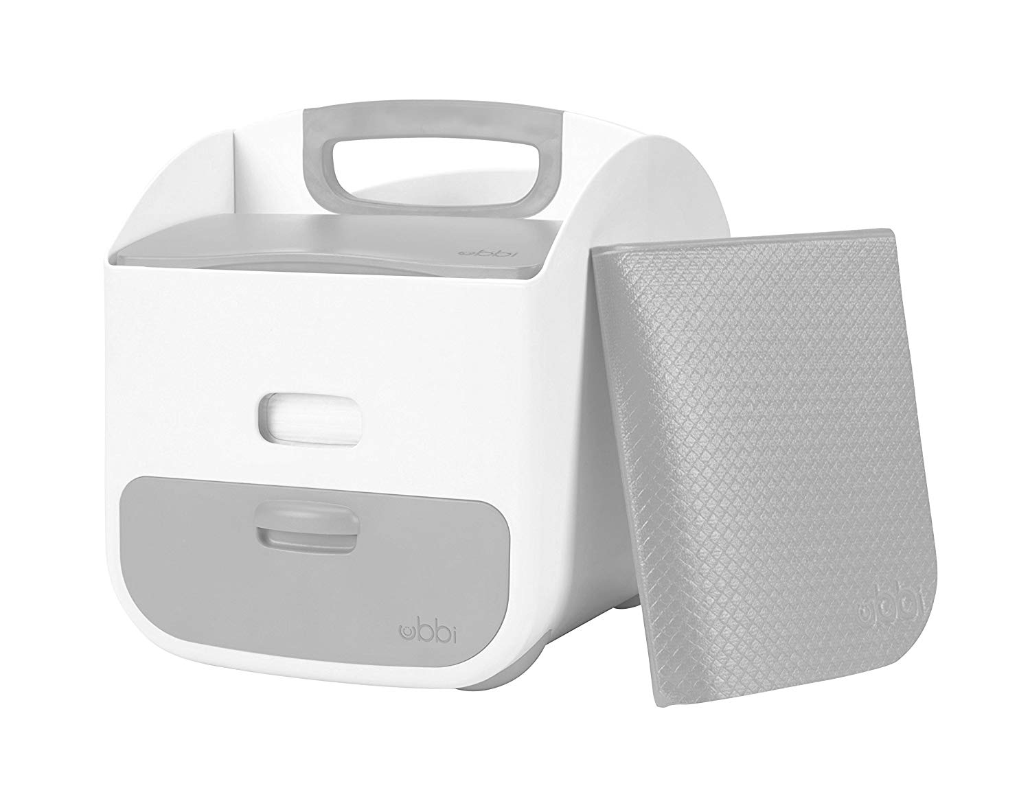 Ubbi 10162 Changing Table Caddy and Tissue Dispenser Set, Grey