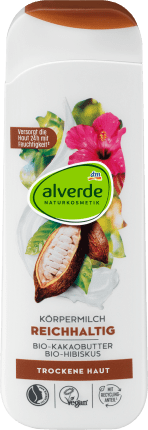 alverde NATURKOSMETIK Alverde body milk richly bio-cocoa, organic hibiscus, 250 ml