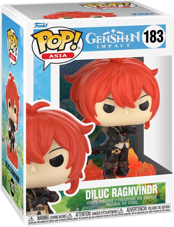 Funko Pop! Games: Genshin Impact - Diluc Ragnvindr - Pop! Asia - Vinyl Collectible Figure - Gift Idea - Official Merchandise - Toys For Children and Adults - Games Fans