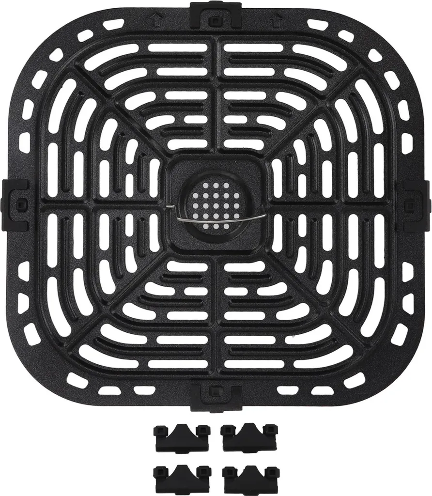 Meoiruery Square 24x23cm deep fryer replacement grill pan, replacement crisping plate made of 304 stainless steel
