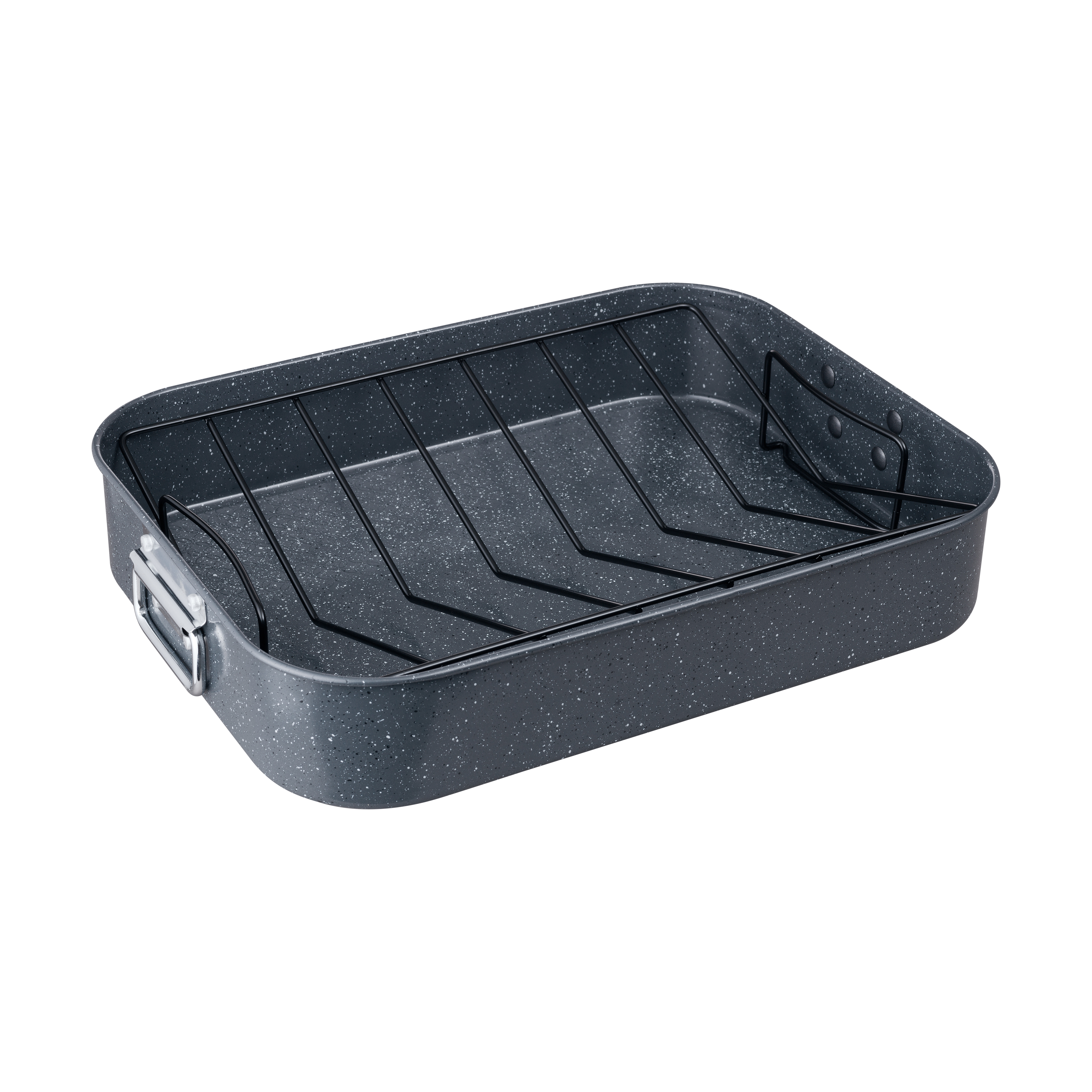 Denby Quantanium Finish Casserole Dish, Grey, with Grid, 41.6 × 31.8 cm