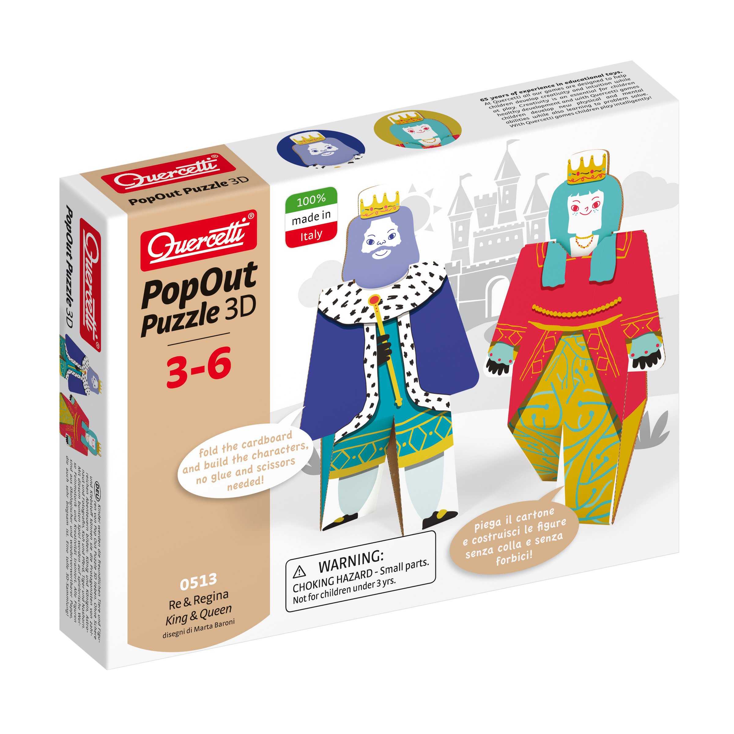 Quercetti Pop Out D People King Queen