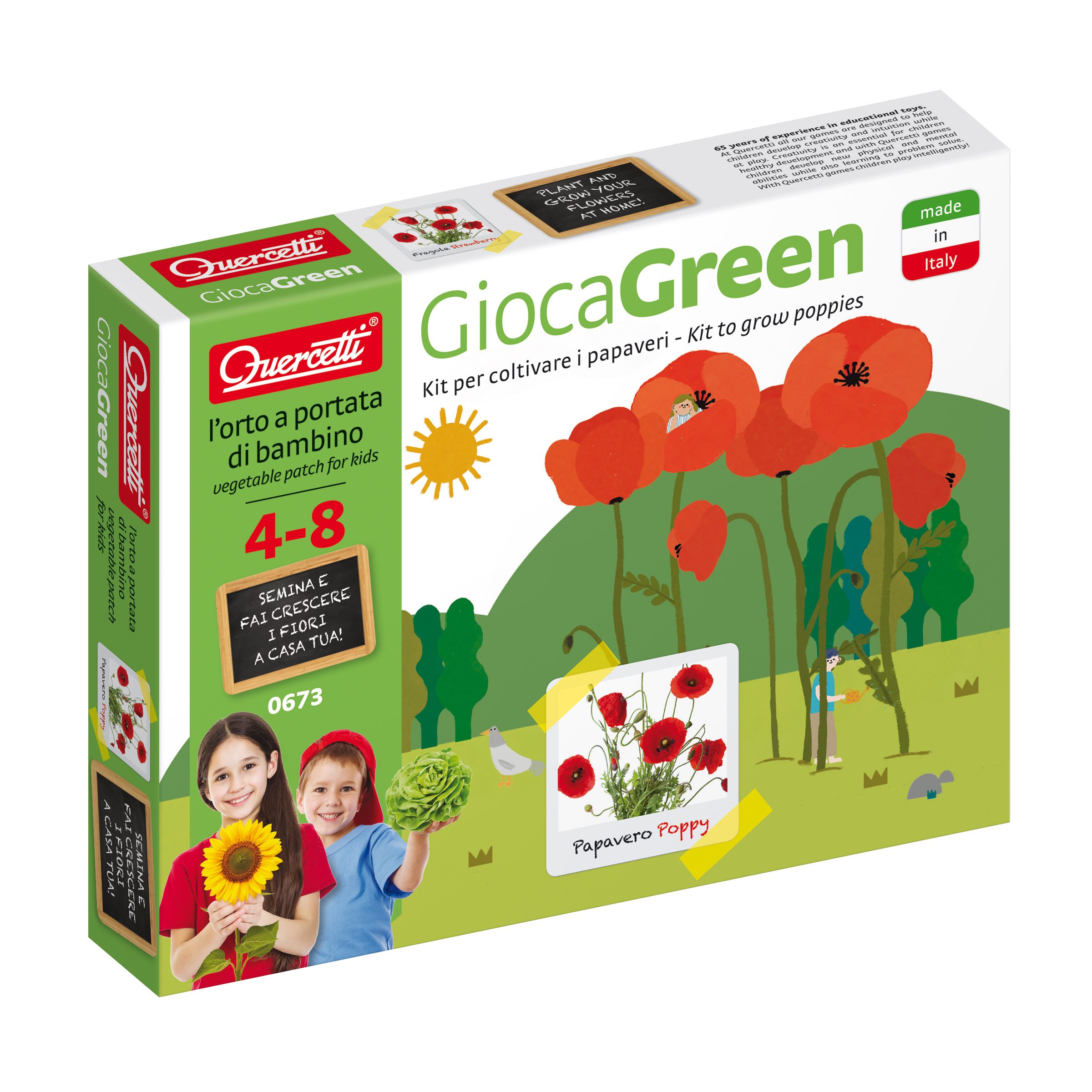 Quercetti Green Poppy Red