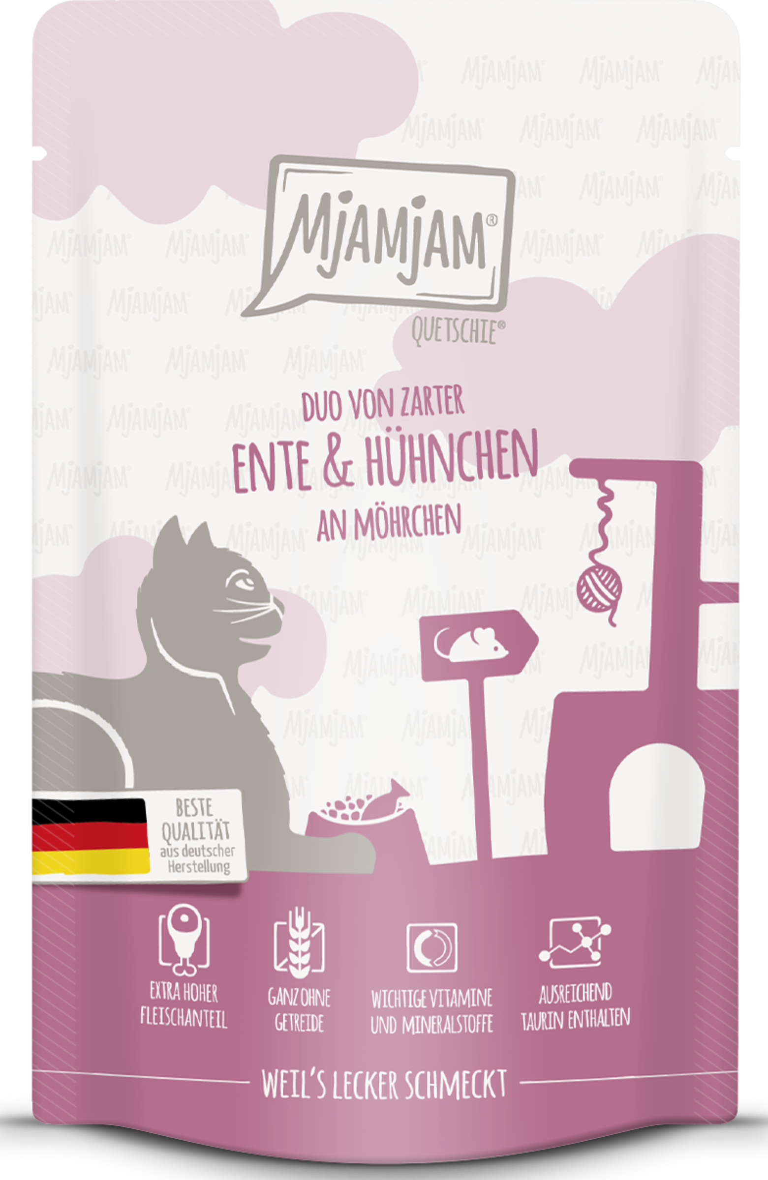MjAMjAM Quetschie - Duo of tender duck & juicy chicken on carrots 125g
