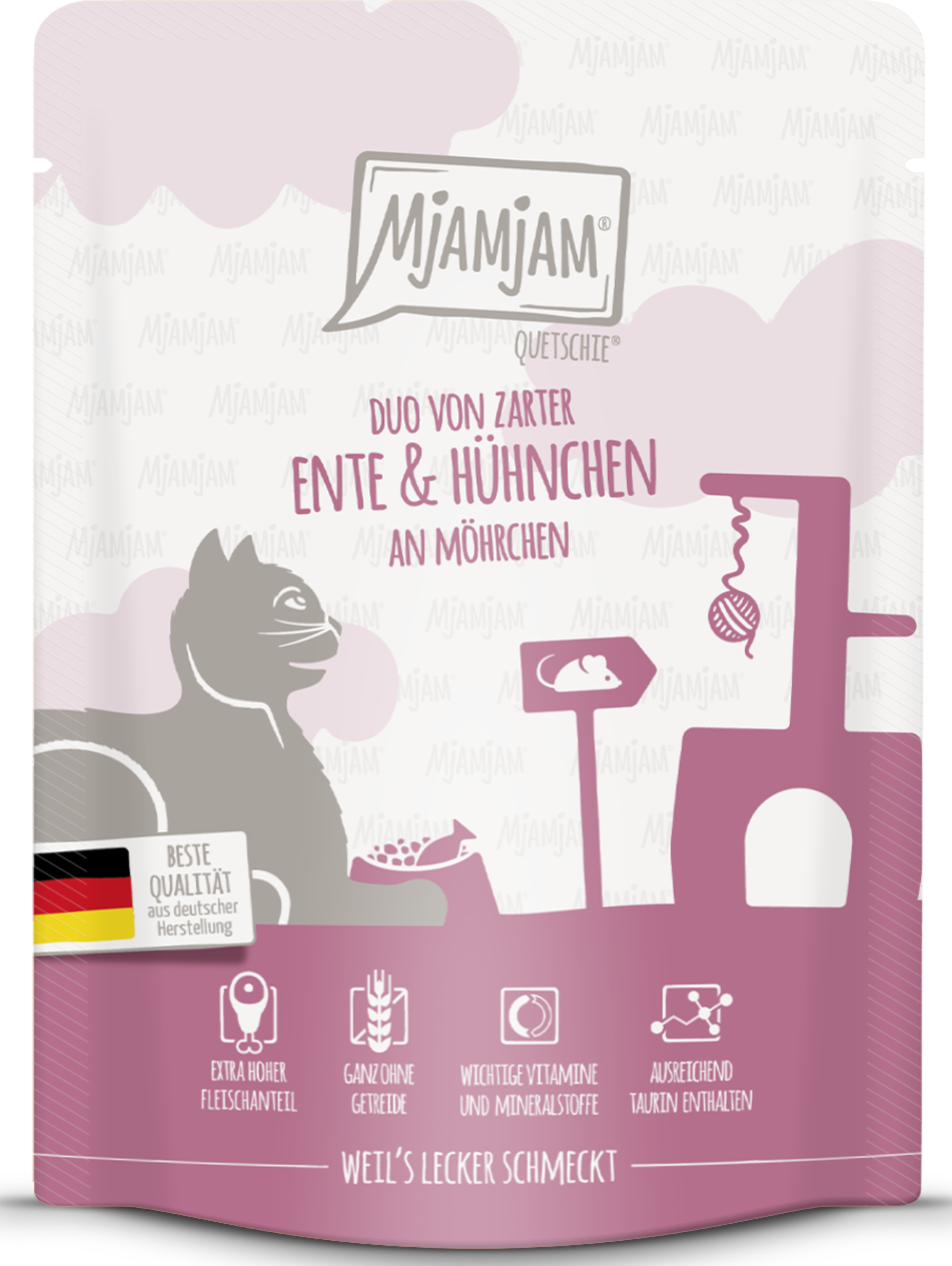MjAMjAM Quetschie - Duo of tender duck & juicy chicken on carrots 300g