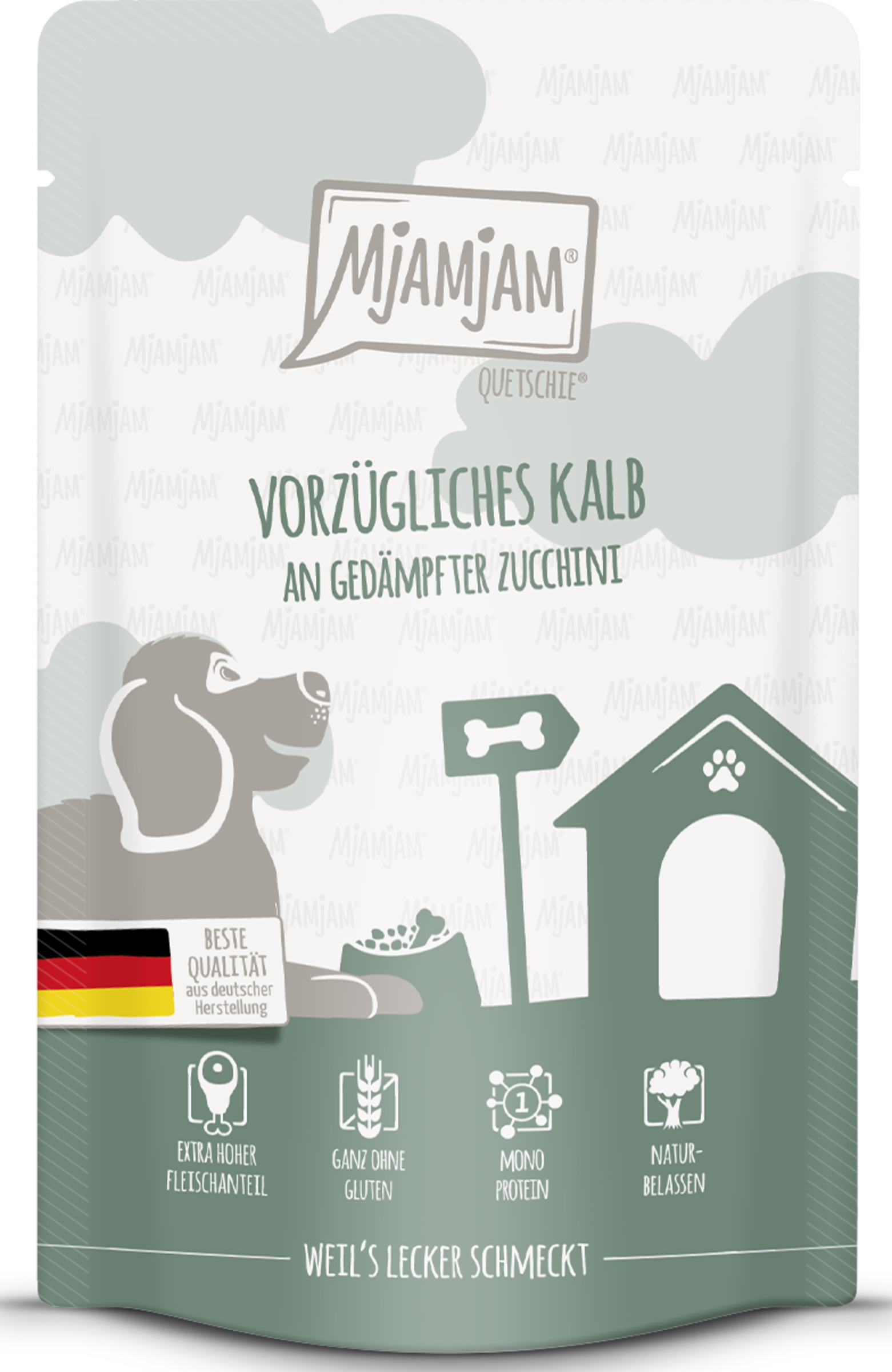 MjAMjAM Quetschie - excellent veal on steamed zucchini