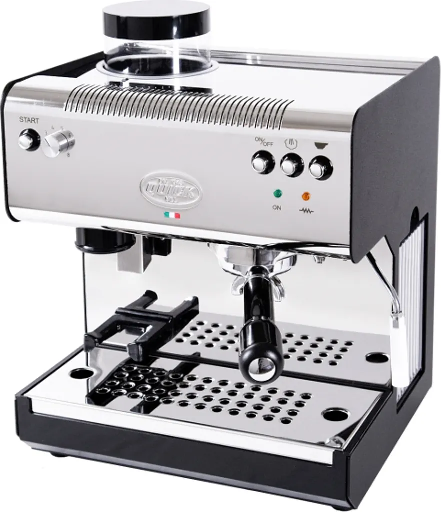 Quick Mill 02835 Superiori Profi CON Macinacaffe Traditional Espresso Machine, Stainless Steel Housing, Milk Frother