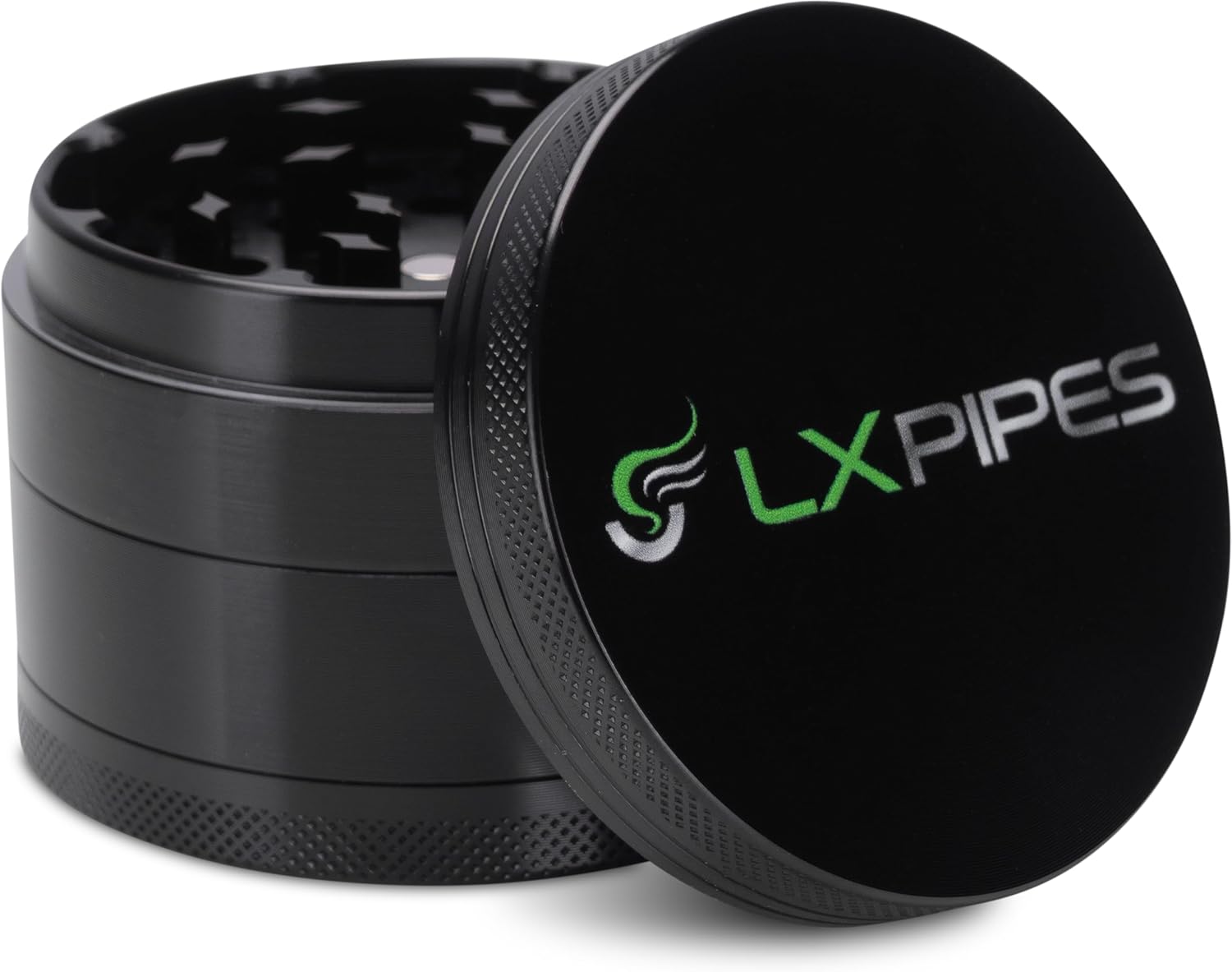Aluminium Herb Grinder 63 mm - Premium Grinder for Herbs, Spices & Tobacco, Robust Grinder, Magnetic Closure, Easy to Clean