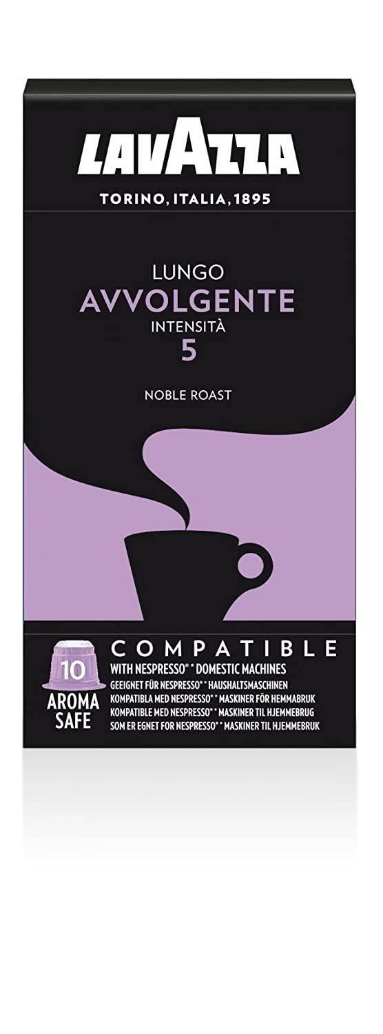 Lavazza Lungo Avvolgente, 120 Nespresso kompatible Kapseln (4 x 30 Kapseln)