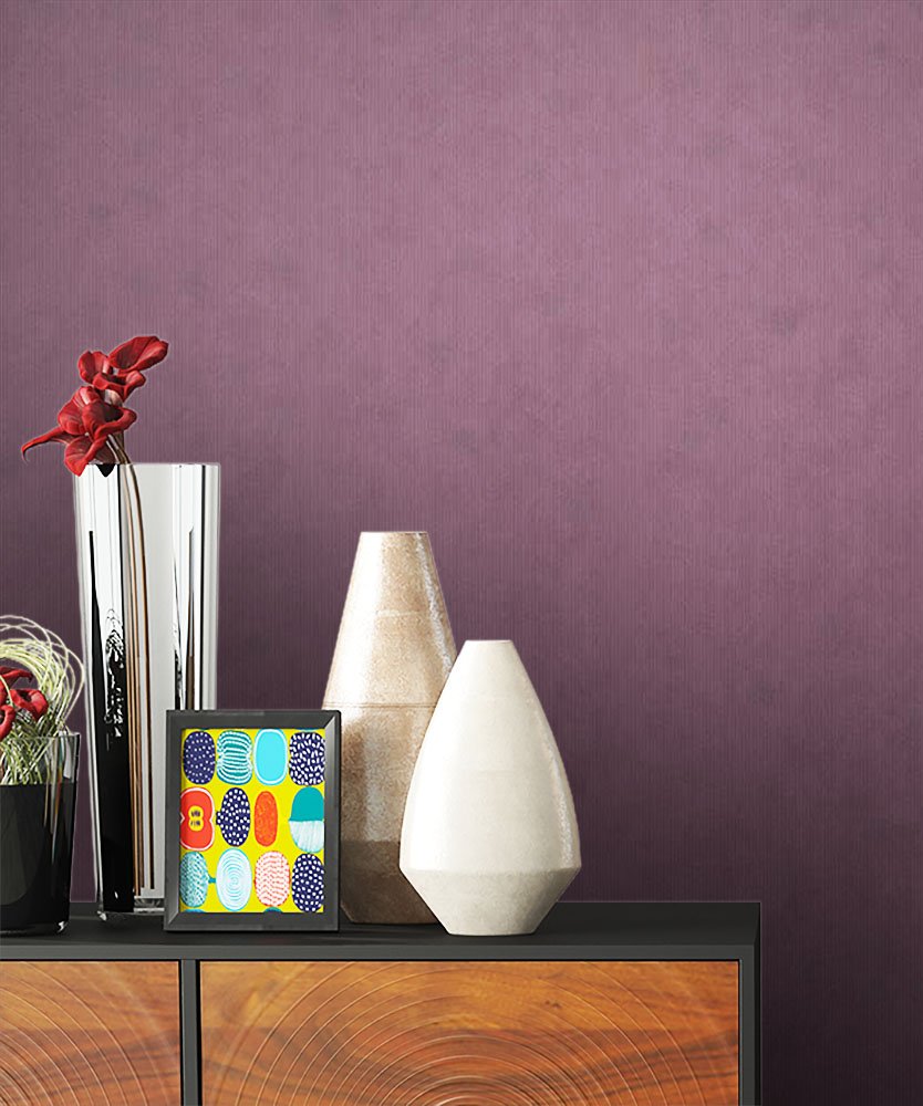 Newroom Design Newroom Non-Woven Wallpaper, Purple Pattern, Beautiful Modern And Noble Des