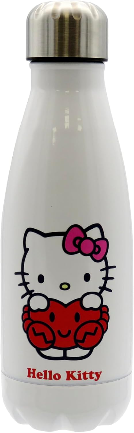 CyP Brands Hello Kitty Sanrio Bottle Water Bottle Canister Drinks Bottle Horoscope Cancer 550ml White Official Product