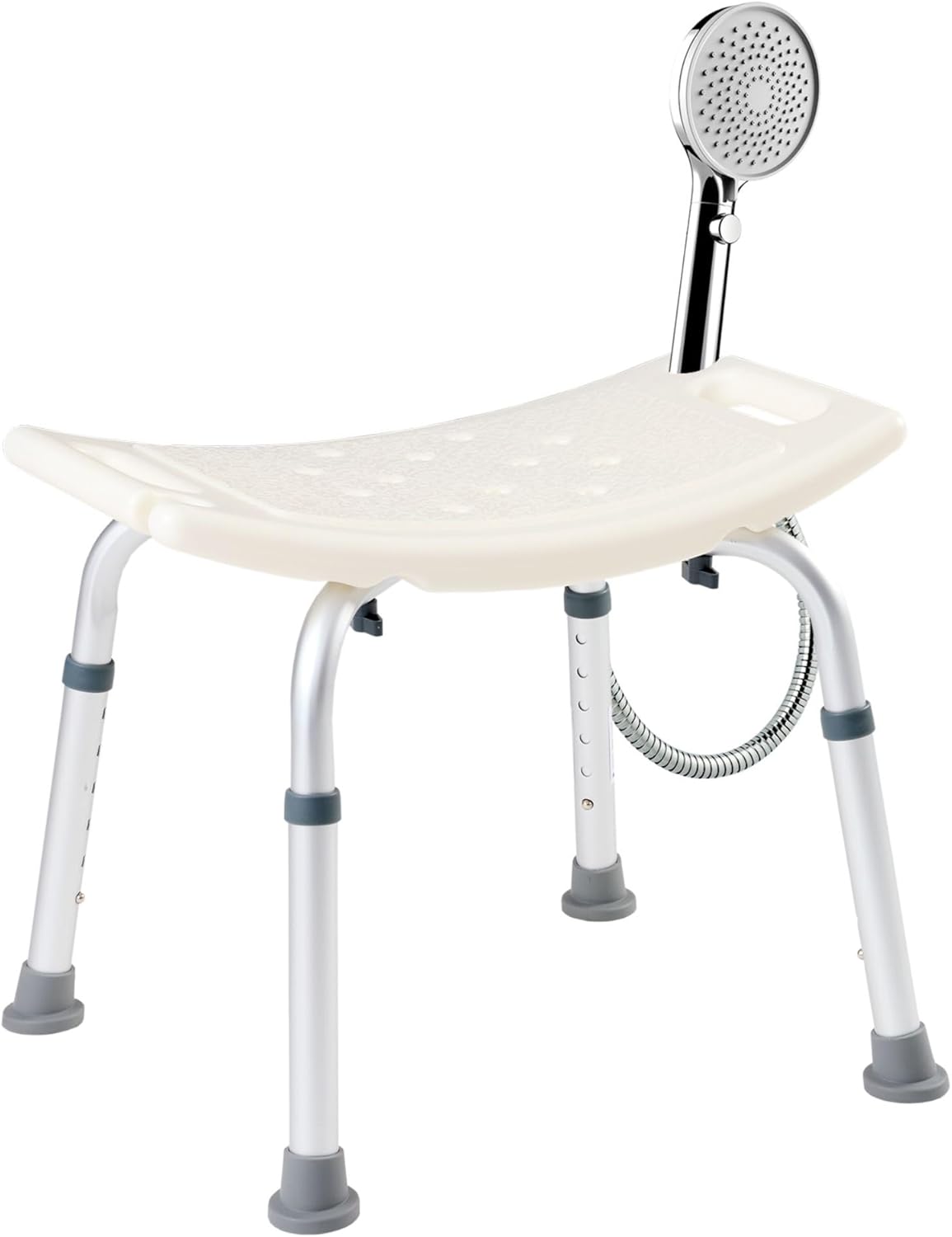 Arebos Store Shower Stool Adjustable Height Rectangular
