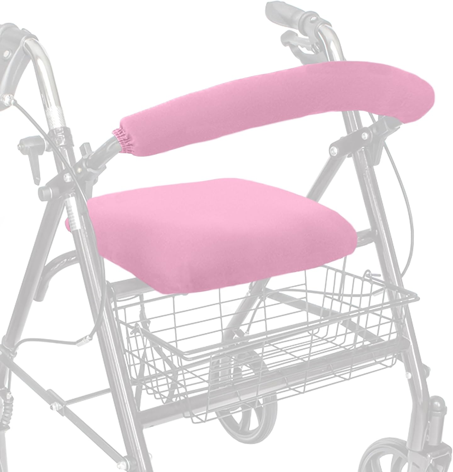 Top Glides Universal Walker Seat and Backrest Covers (Pink)