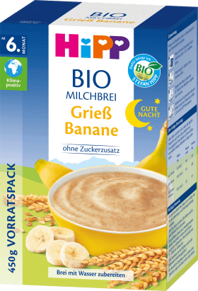 HiPP Evening porridge milk semolina banana after the 6th month, 450 g