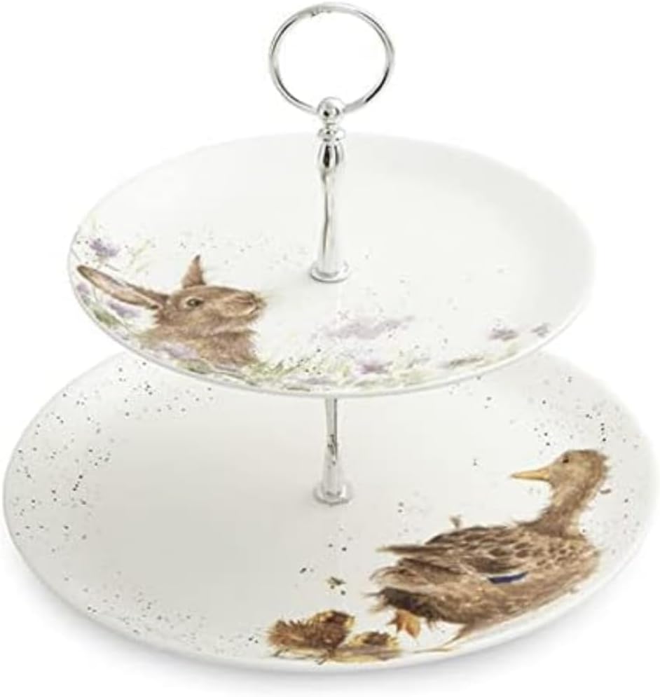 Portmeirion Home & Gifts Wrendale 2 Tier Cake Stand